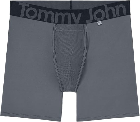 Tommy John Mens Underwear 360 Sport Boxer Briefs with Contour Pouch - Mid-Length 6" Inseam Moisture Wicking Underwear
