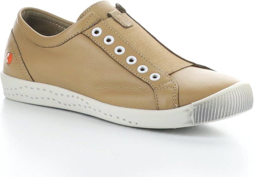 Softinos Women's IRIT637SOF Elasticated Pull-On Sneaker Tan
