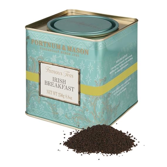 Fortnum and Mason British Tea, Irish Breakfast, 250g Loose in a Tin Caddy (1 Pack)