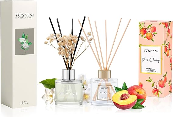 Gardenia Bathroom Diffuser and 100ml Peach Scent Diffuser