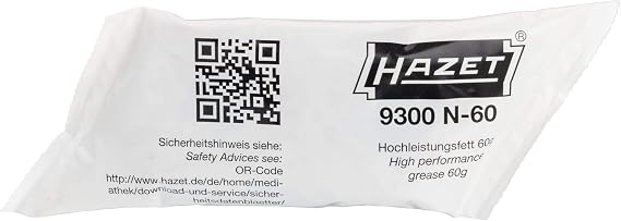 HAZET high-Performance Grease 9300N-60, Grease pad 2.03 Ounces, Long-Lasting Adhesive Properties Even Under Extreme Loads