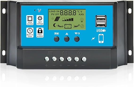 60A Solar Charge Controller 12V/24V Solar Panel Intelligent Regulator
