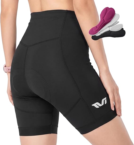 ROCKBROS Bike Shorts for Women Padded Bike Shorts Women's Cycling Shorts 4D Breathable Pad Mountain Road Bike Tights