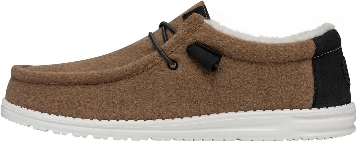 HEYDUDE Men's Wally Warmth Slip On Loafer | Faux Shearling Collar