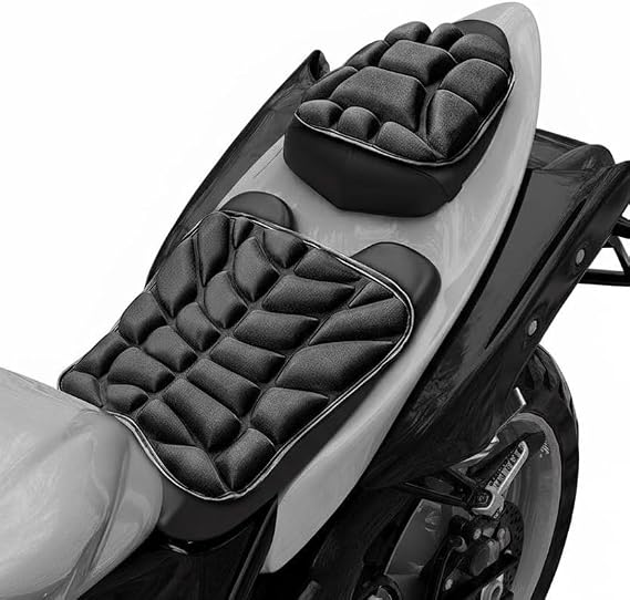 Motorcycle Seat Cushion for Suzuki Address 110 MotoGP, 2Pcs Motorcycle Seat Pad with 3D Gel Shock Absorbing, Breathable, Anti-Slip Moto Seat Accessories