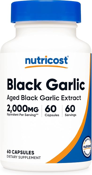Nutricost Black Garlic Extract 60 Capsules for 60 Servings Per Bottle