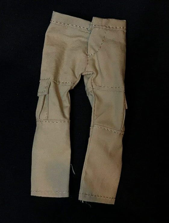 1/12 Scale Miniature Custom Handmade Khaki Cargo Pants for Mezco or Marvel Legends Male Body