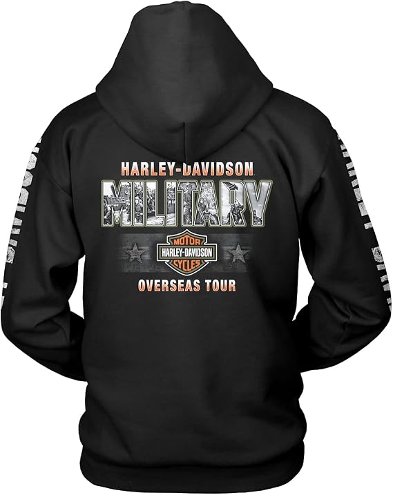 Harley-Davidson Military, Custom Military Overseas Tour, Epic Collage, Mens Hoodie