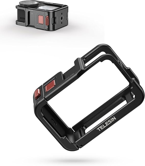 TELESIN Osmo Action 5 Pro Metal Kafes, Ultra-Light Cage For Action 5 Pro/4/3 Series