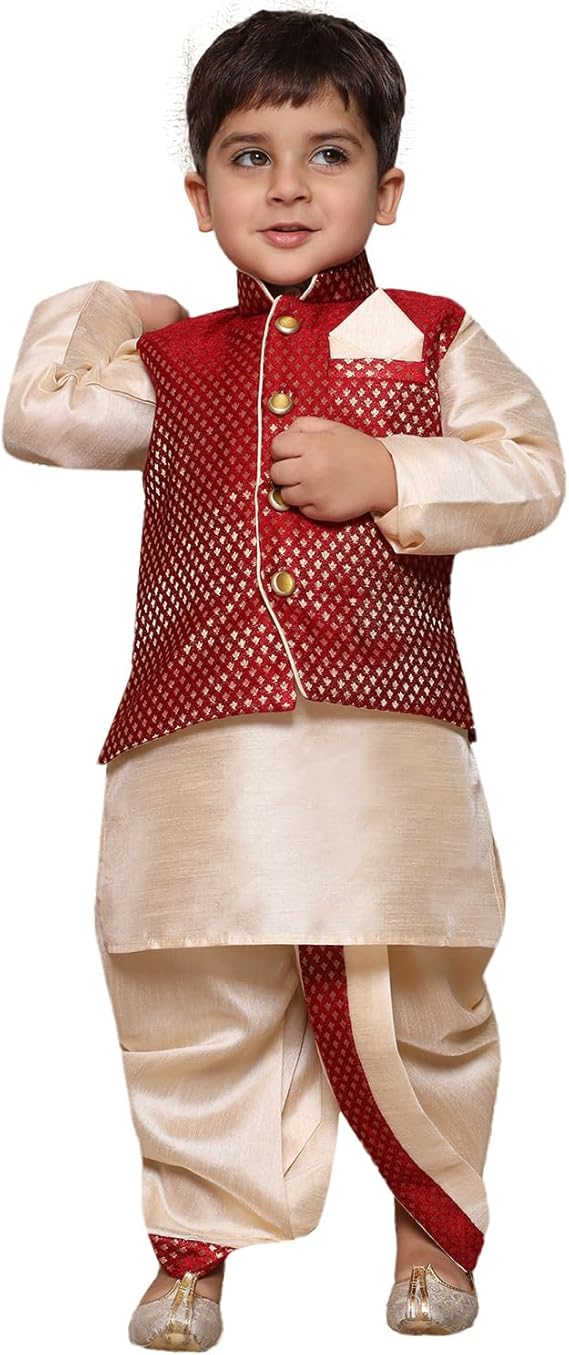 AJ DEZINES Indian Traditional Dhoti Kurta Dress For Boys|Indian Baby Boy Outfit|Dhoti Set For Kids|Ethnic & Festive Wear