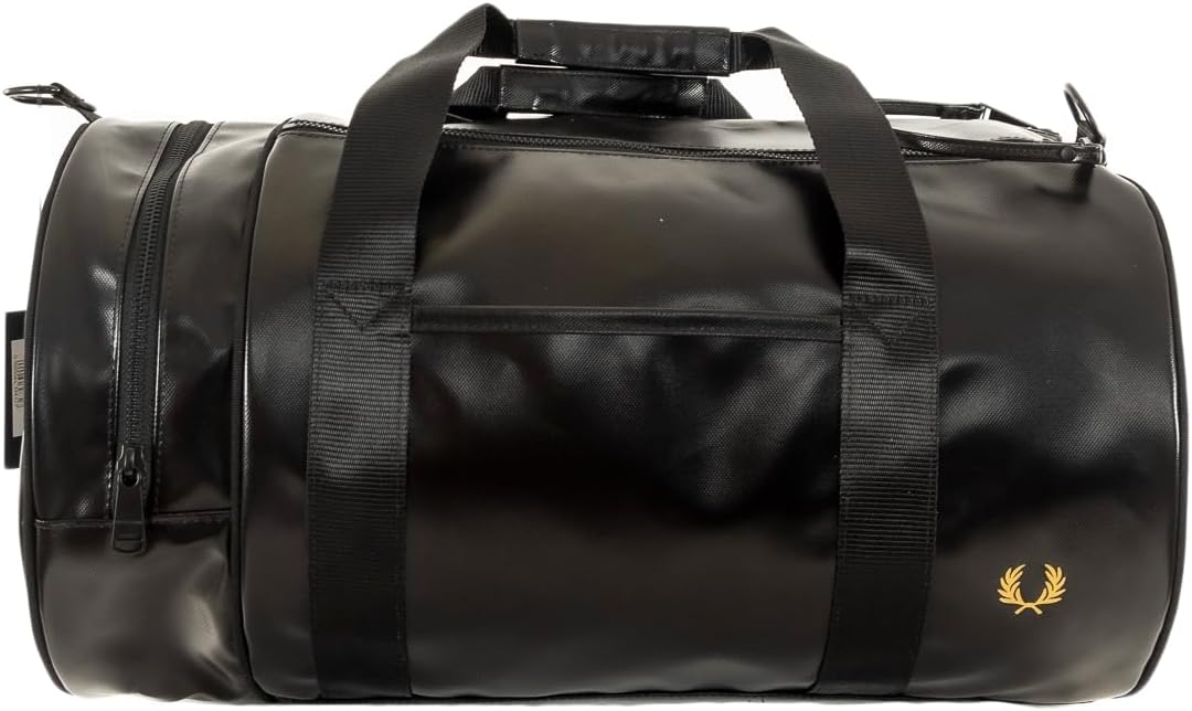 Fred Perry men Barrel gym bag black - gold