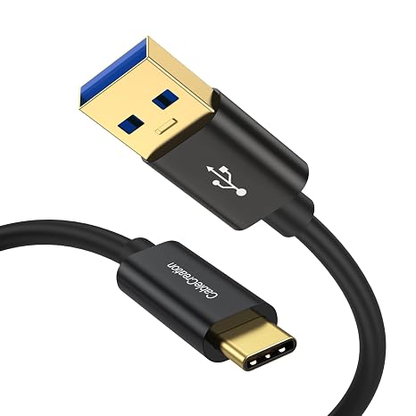 CableCreation USB C to USB A Cable 5FT,Type C to USB 3.1 3.2 Gen2 Data Cord | 10Gbps USB A to C Data Cable, Android Auto Cord 3A for USB-C External SSD MacBook iPad,Galaxy S24/S23+,iPhone 16,1.5m