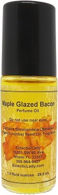 Maple Glazed Bacon Perfume Oil, 1.0 Oz Portable Roll-On Fragrance with Long-Lasting Scent, Delightful Essential Oils and Jojoba Oil For Daily Use