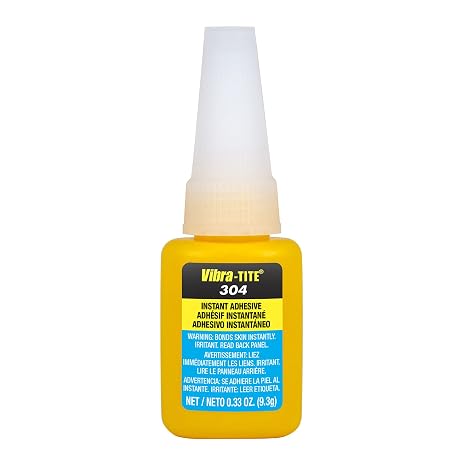 Vibra-Tite 304 - Instant Adhesive, Clear Color, for Plastics, Elastomers, Rubber