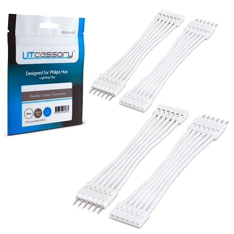 Litcessory Flexible Corner Connector for Philips Hue V3/WiZ Lightstrip