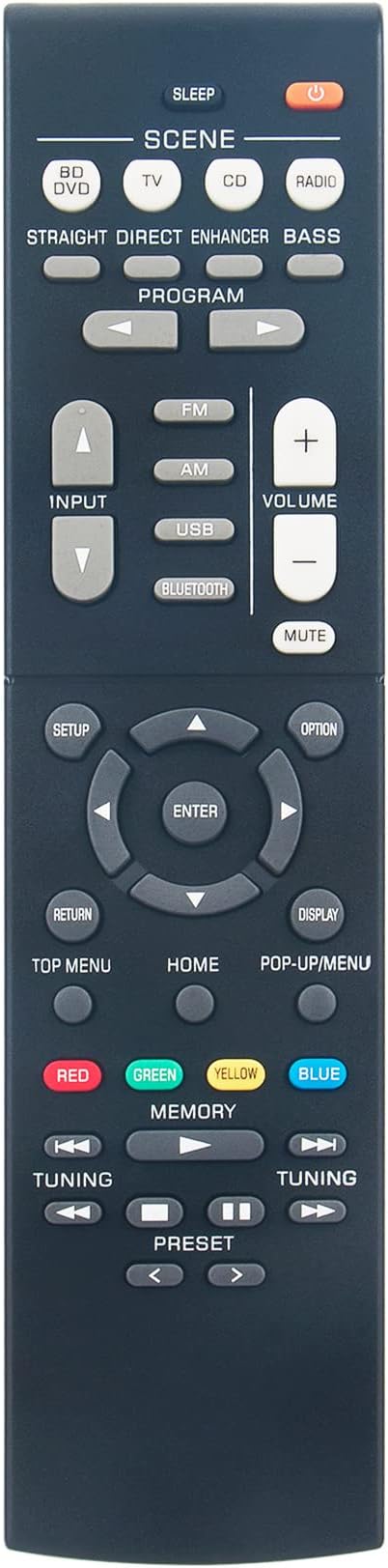 RAV561 ZZ43210 Replacement Remote Control Applicable for Yamaha AV Receiver | RX-V385 HTR-3072 YHT-4950U YHT-4950UBL RX-V385BL RXV385 HTR3072 YHT4950U YHT4950UBL RXV385BL
