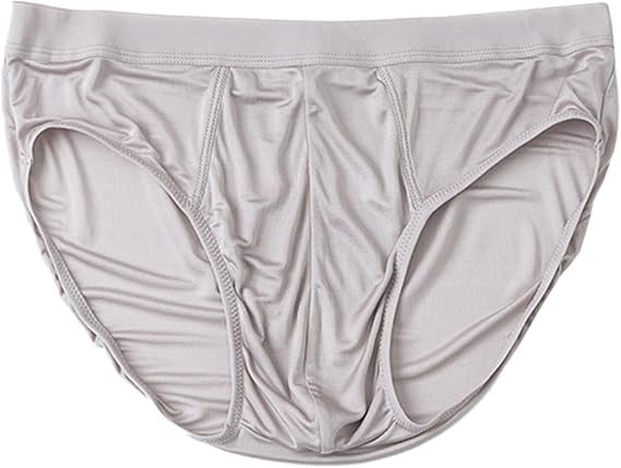 Men's 100% Mulberry Silk Briefs Low Rise Underwear Classics Satin Panties,Four Seasons