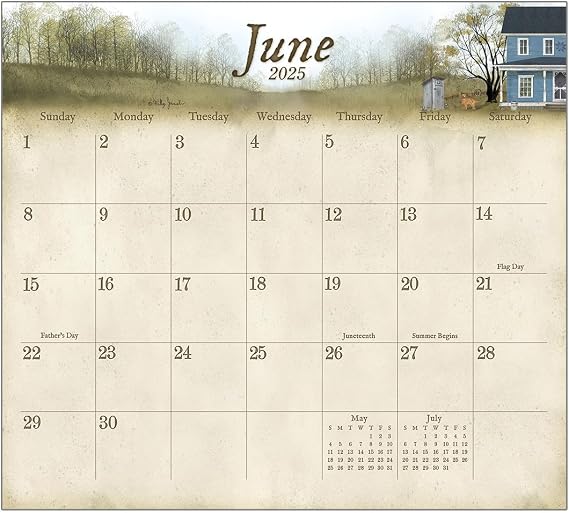 Legacy The Road Home 9 x 8 Premium Paper 2025 Magnetic Calendar Pad