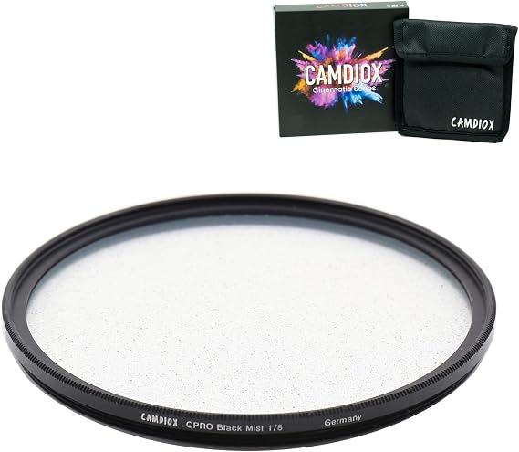 Cinepro Black Mist 62mm PRO Soft Diffusion 1/8 CPRO Filter - Creative Cinematic Diffusion Effect for DSLR mirrorless Video Camera