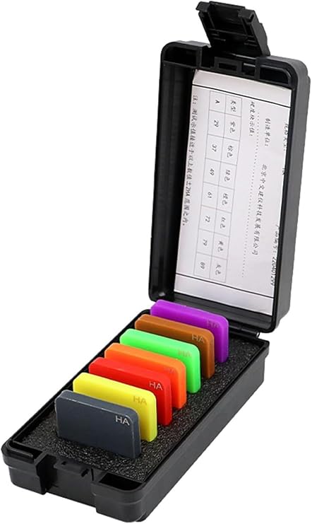 Shore Hardness Test Block Type A, 7 Block Shore Hardness Test Block Kit, 50x50x8mm, for Hard Rubber Hardness Measure