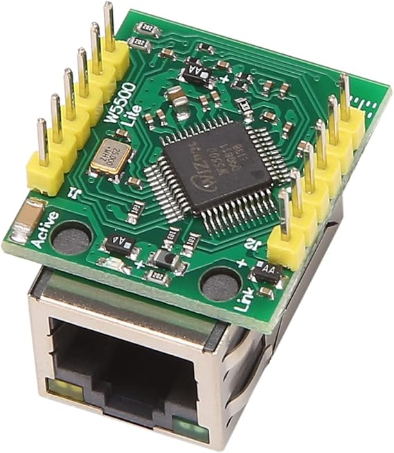 W5500 Ethernet Network Module SPI Interface Ethernet/TCP/IP Protocol Compatible WIZ820Io, green, 500250597