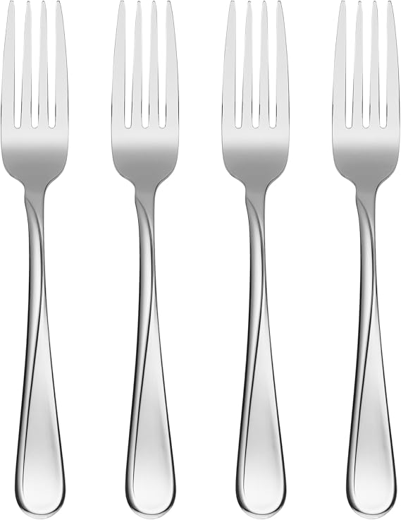 Oneida Flight Dinner Forks Silverware Set for 4, Flatware