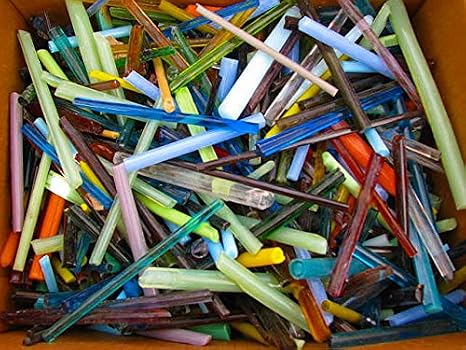 Devardi Glass Handmade Lampwork, COE 104 Glass Rod SHORTS - 15 lbs. Free Rod Holder.