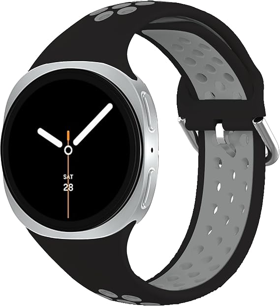 Sport Bands Compatible with Samsung Galaxy Watch 9 Bands, Soft Silicone Galaxy Watch Band for 9/8 40mm 44mm, 8 Classic 46mm with Air Holes, Breathable Waterproof Replacement Strap for Women Men