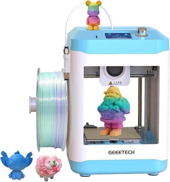3D Printer for Kids and Beginners,Geeetech Mini 3D Printers with Auto Leveling,High Speed y Open Source,Fully Assembled Direct Drive Extruder,for Home and School,Print Area 3.944.333.94 in