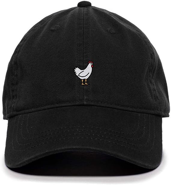 Tech Design Chicken Embroidered Baseball Cap Cotton Adjustable Dad Hat