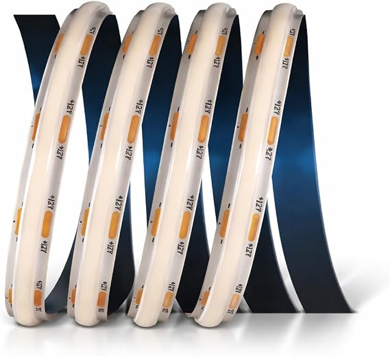 COB Şerit LED 12V 5 Metre 216 LED/m 3200K Günışığı COB LED Strip Şerit Aydınlatma [Enerji Sınıfı A]