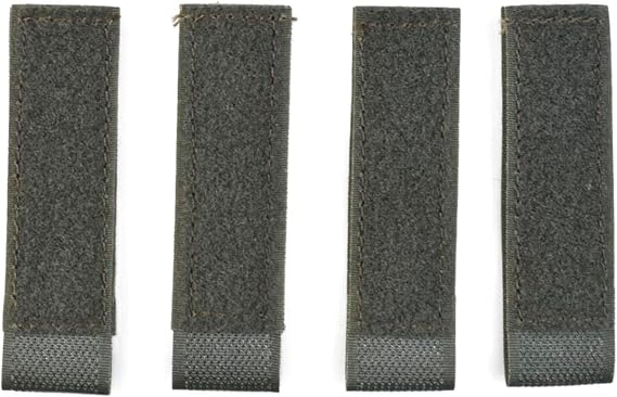 Hook&Loop Adapter Strips Tactical Morale Patches Panel Molle Strips Attachment for Tactical ID Patches Badges and Insignia Patches (Green)