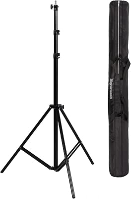 Ravelli ALS Full 10 Air Cushioned Light Stand with Included Adaptor to Also Support 14 and 38 Photo Equipment and Heavy Duty Carry Bag