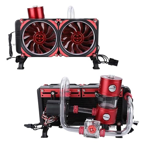 Laptop Cooling Fan, Notebook Computer Water-Cooled Set PC Liquid Cooling Kit, Row Fan Mounting Accessories, Contains All Bits Needed for Easy Installation