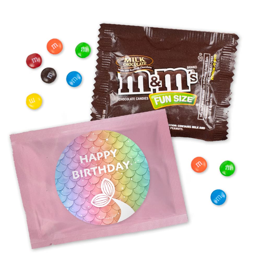 24ct Mermaid Birthday Candy M&Ms Party Favor Packs 24ct - Milk Chocolate