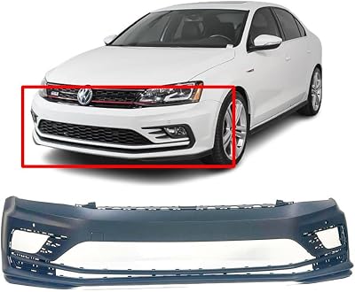 FitParts Compatible With Front Bumper Cover 2016 2017 2018 Volkswagen Jetta Sedan 16 17 18. New, Primed & Ready for Paint. Wparking aid sensor holes. VW1000233 5C6807217ADGRU