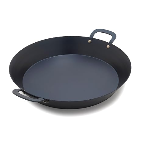 GreenPan x Bobby Flay 15" Pre-Seasoned Carbon Steel Paella Pan | Natural Nonstick with Use, Durable Cast Iron Alternative, Induction & All Stovetop Compatible, High Heat & Oven Safe to 660F