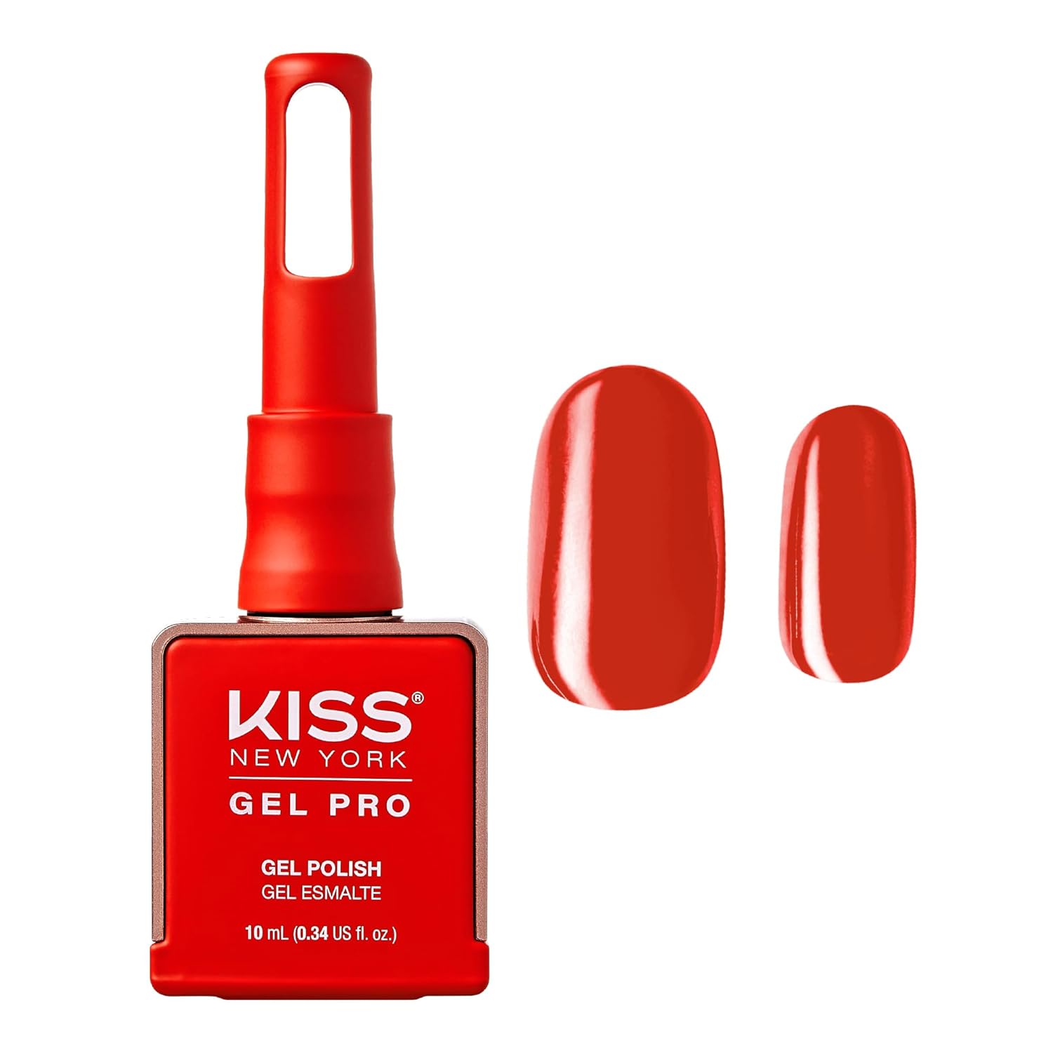 kiss new york Gel Nail Polish Soak Off UV LED Gel Polish 10mL Nail Art Salon Manicure DIY HEMA FREE, TPO FREE, Made in USA So Scarlet