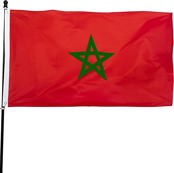 DANF Morocco Flag 3x5 Ft Thick Polyester
