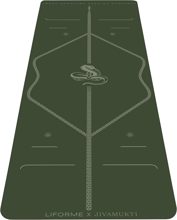 Liforme Jivamukti Yoga Mat - Revolutionary Alignment Design, Advanced Grip