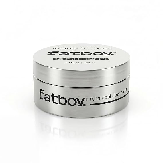 Fatboy Hair Charcoal Fiber Paste, Matte Styling Paste, Oil Absorbing, Rose-Coffee Scent, Paste