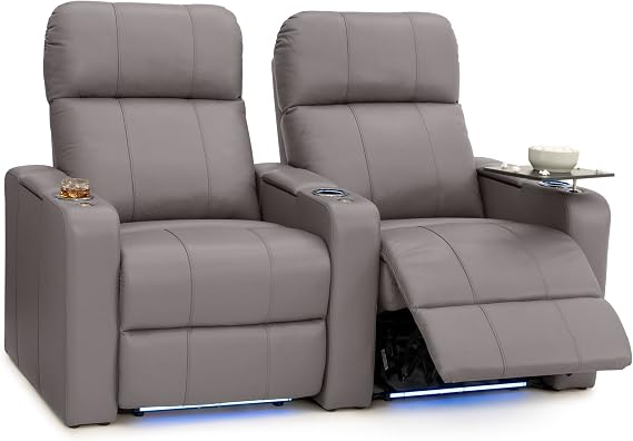 Seatcraft Monterey Home Theater Seating Gray Row of 2