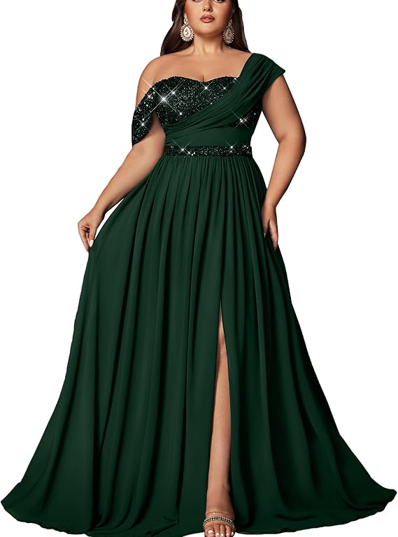 Women Sequin Plus Size Bridesmaid Dresses Formal Evening Prom Dress