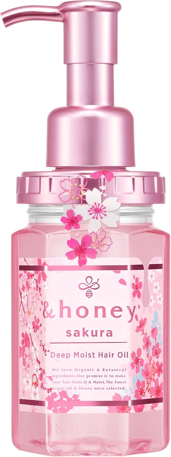 Limited Design Sakura 2024 Limited &honey And Honey Deep Moisture Sakura Cherry Blossom Hair Oil 100ml | Hair Oil