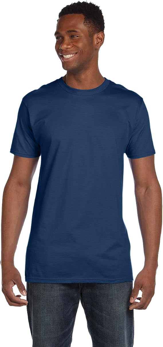 Hanes Nano-T Short Sleeve T-Shirt 3XL Heather Navy