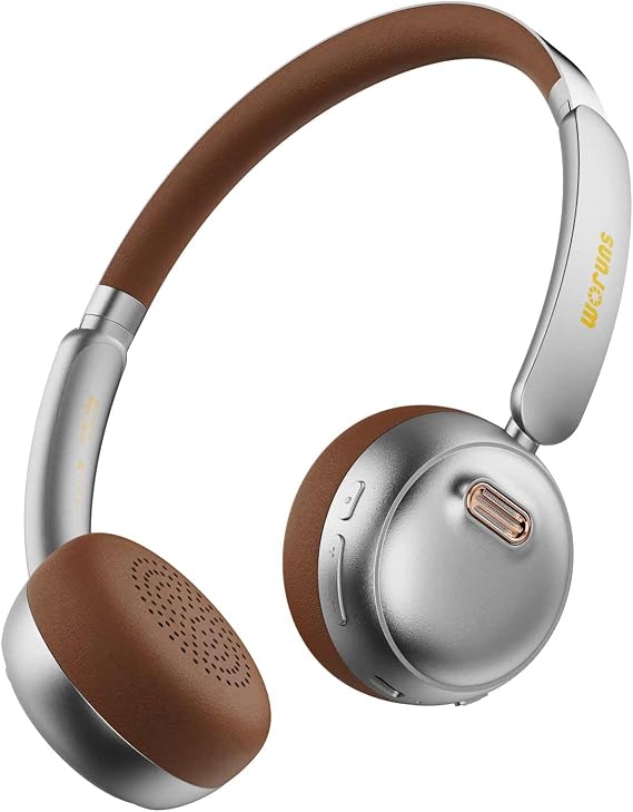 Sirius 120H ANC Over-Ear Headphones-Wireless Bluetooth Noise Cancelling Headphones with Mic,Transparency Mode,Lightweight for Travel,Gym,Work (Sliver)