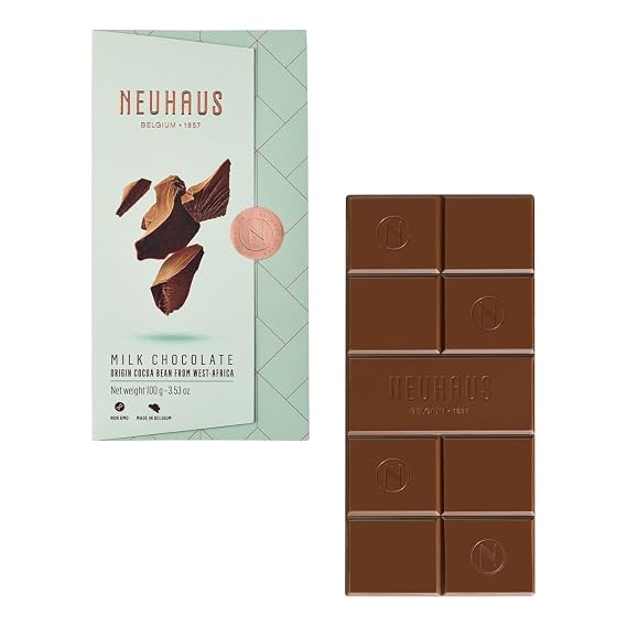 Neuhaus Belgian Chocolate Tablet Milk Chocolate 35% Cocoa Tablet Variety Pack - Natural Organic, Gluten Free, Non-GMO, Made in Belgium Chocolate Lovers Snack