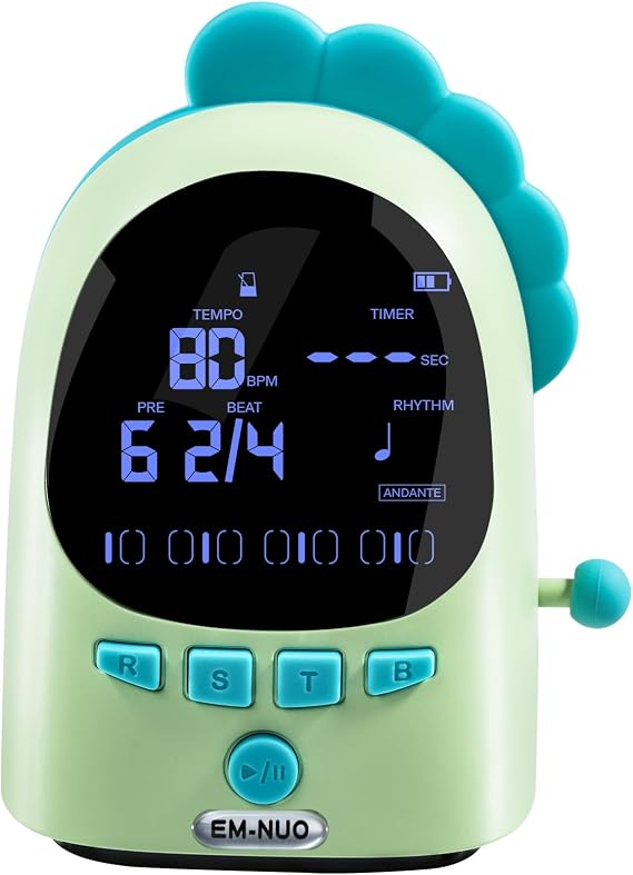 ENO MUSIC Type-C Quick Charge Reachargeable Easy Control Cute Cartoon Electric Metronome for Acoustic Guitar Violin Ukulele Players with Big and Clear Sound