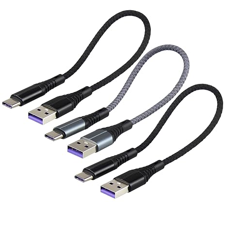 3-Pack Short Car Carplay Cable for iPhone 17/17 Plus/17 Pro/17 Pro/Air Charger, USB C Fast Charging Cord