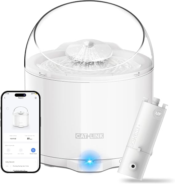 CATLINK Pure 2 Cat Water Fountain with Wireless Pump, 91.71oz/2.6L